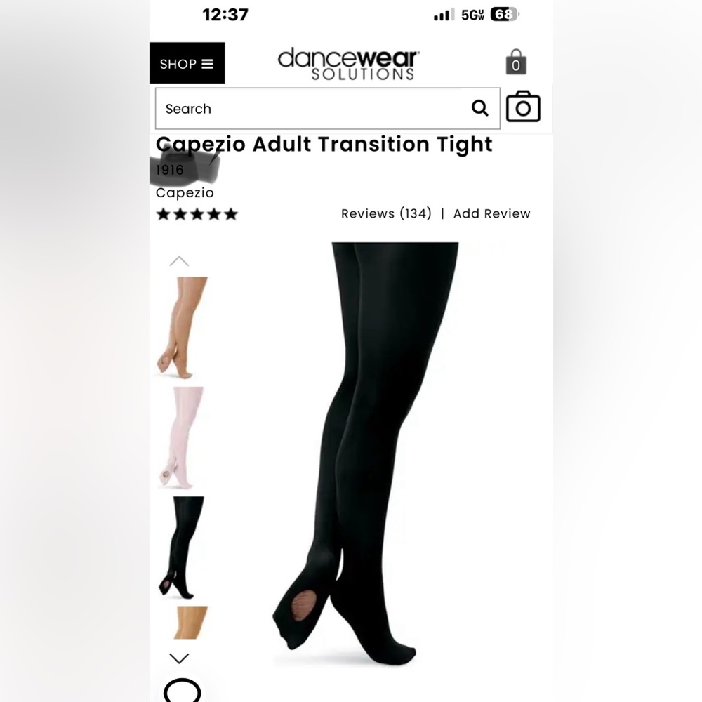 Carpezio adult transition tight L / XL - never been worn